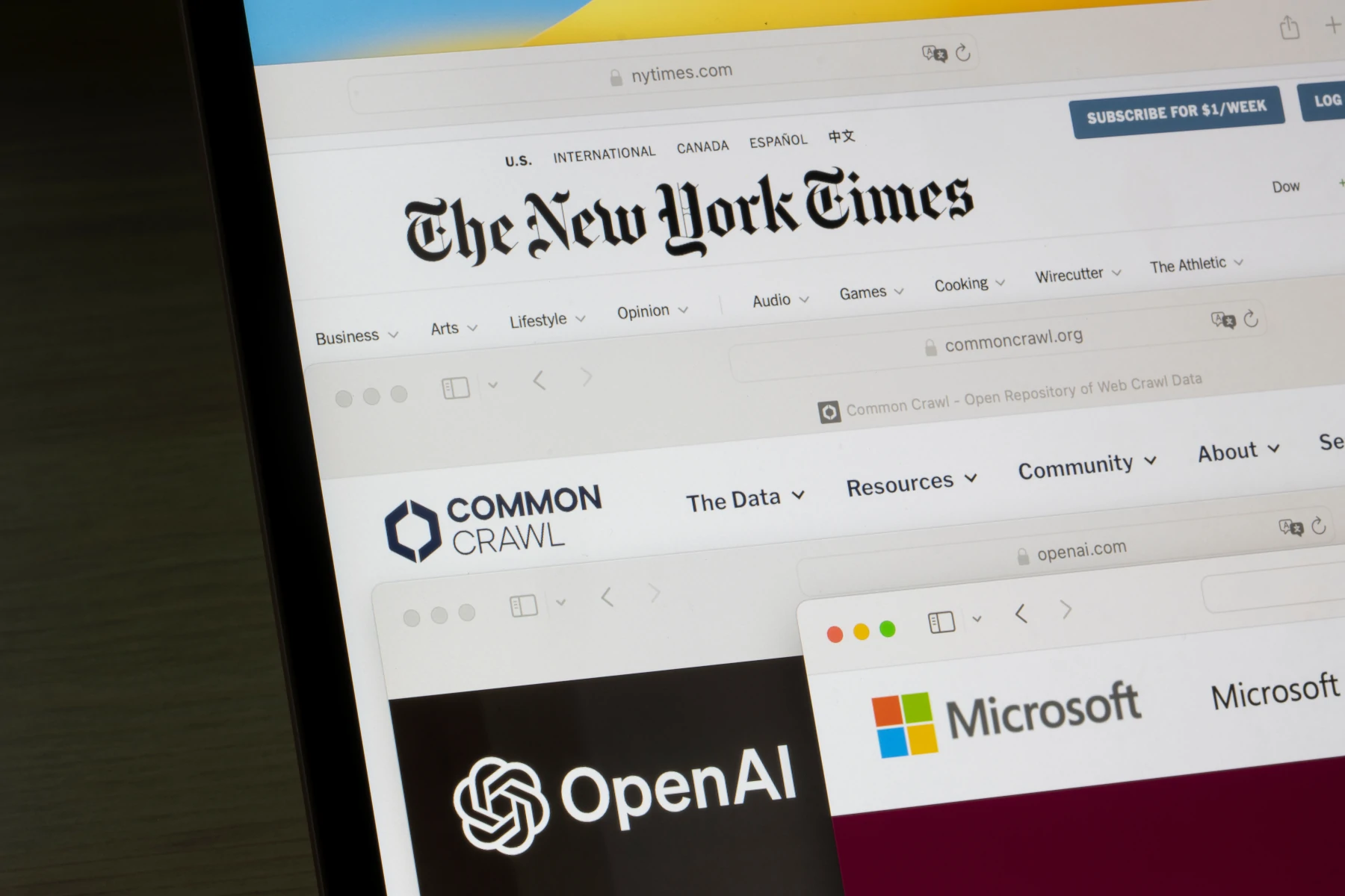 Die New York Times verklagt Microsoft und OpenAI wegen der Verwendung ihrer journalistischen Inhalte zur KI-Schulung.